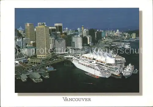 Vancouver British Columbia The aerial view features the coal harbour waterfront Skyline Kat. Vancouver