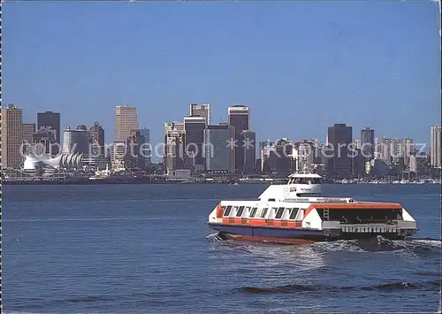 Vancouver British Columbia The Seabus crosses the harbour to downtown from its North Shore terminal Kat. Vancouver