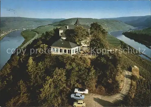 Bullay Mosel Bergcafe Restaurant Marienburg Fliegeraufnahme Kat. Bullay