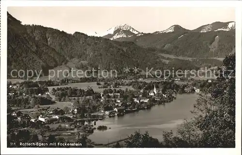 Rottach Egern mit Fockenstein Kat. Rottach Egern