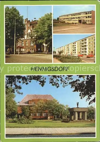 Hennigsdorf Rathaus Betriebsschule Florin Hradeker Strasse Post Leninstrasse Kat. Hennigsdorf