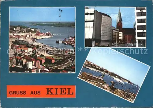 Kiel Hafen Kran Kirche Kat. Kiel