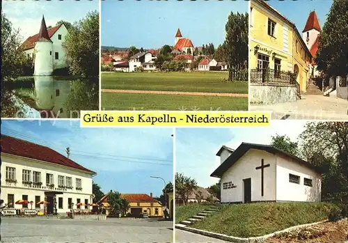 Kapelln Wasserschloss Rassing Ortsansicht mit Kirche Gasthof Kapelle  Kat. Kapelln