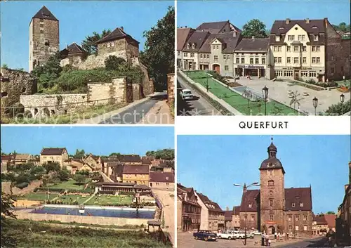 Querfurt Burg Dreieck Schwimmbad Rathaus Kat. Querfurt