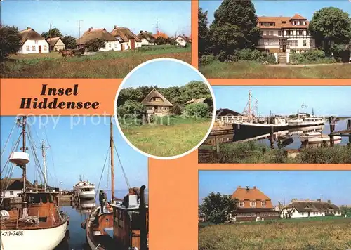 Insel Hiddensee Vitte Fischerhaeuser Kloster Hafen HO Gaststaette Kat. Insel Hiddensee