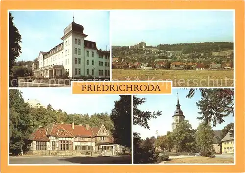 Friedrichroda FDGB Erholungsheim Bahnhof Reinhardsbrunn Kirchplatz Kat. Friedrichroda