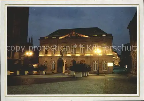 Metz Moselle Hotel de Ville Rathaus bei Nacht Kat. Metz