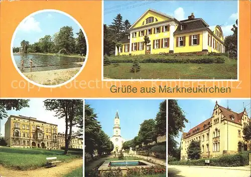 Markneukirchen Rudolf Thiele Bad Kinderkrippe Lutherplatz Kirche Musikschule Kat. Markneukirchen