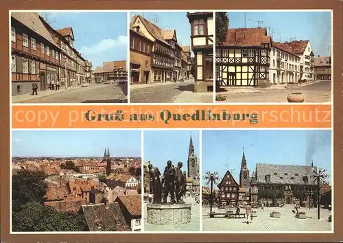 Quedlinburg Poelkestrasse Marktstrasse Carl Ritter Strasse Muenzenberger Musikanten Markt Kat. Quedlinburg