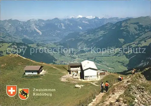 Zweisimmen Ringerberg Wandern Alpenpanorama Wappen Kat. Zweisimmen