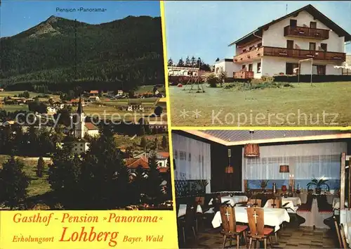 Lohberg Lam Gasthof Pension Panorama Ortsansicht mit Kirche / Lohberg /Cham LKR
