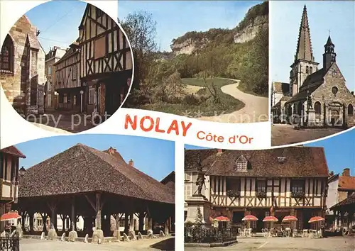 Nolay Cote d Or Burgund Vieilles maisons Les Roches du Bout du Monde Eglise Kat. Nolay