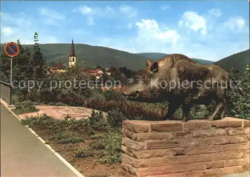 Lohr Main Das Spessarttor Wildschwein Skulptur Kat. Lohr a.Main