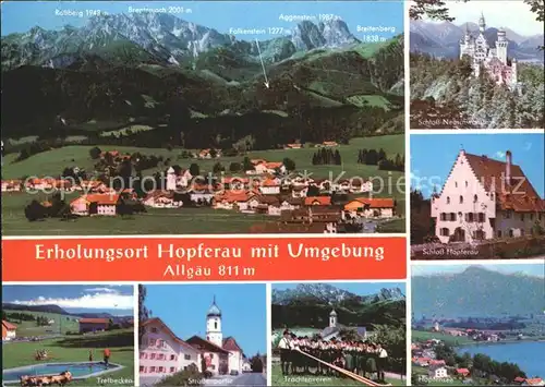 Hopferau mit Umgebung Schloss Neuschwanstein Kat. Hopferau