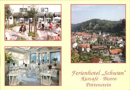 Pottenstein Oberfranken Hotel Schwan Cafe  Kat. Pottenstein