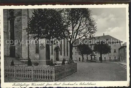 Wunsiedel Jean Paul Denkmal und Geburtshaus Kat. Wunsiedel