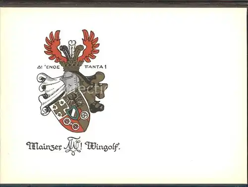 Mainz Rhein Wappen Wingolf / Mainz Rhein /Mainz Stadtkreis