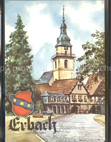Erbach Odenwald Kuenstlerkarte Schloss Kat. Erbach