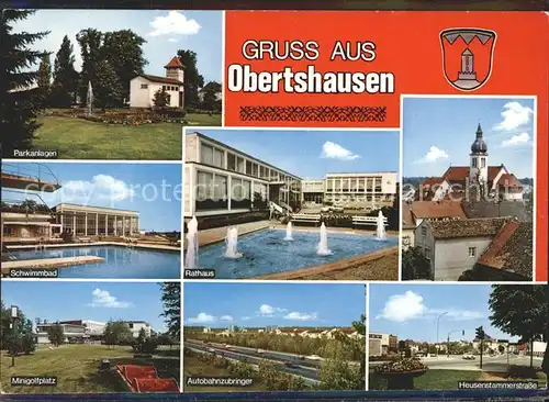 Obertshausen Schwimmbad Minigolf Heusenstammstrasser  Kat. Obertshausen