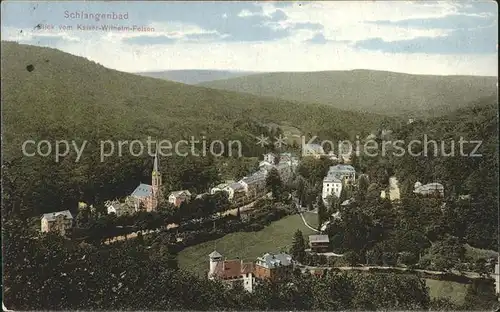 Schlangenbad Taunus Blick vom Kaiser Wilhelm Felsen Kat. Schlangenbad