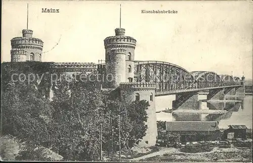 Mainz Rhein Eisenbahnbruecke / Mainz Rhein /Mainz Stadtkreis