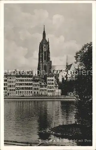 Frankfurt Main Maininsel mit Dom Kat. Frankfurt am Main