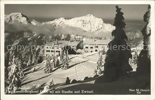 Bad Reichenhall Predigtstuhl Berghotel mit Staufen und Zwiesel Kat. Bad Reichenhall