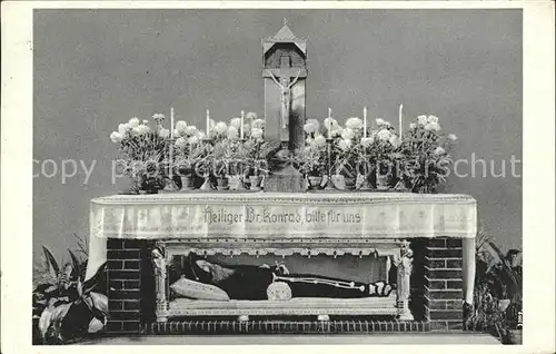 Altoetting Altar mit Reliquienschein des hl Bruders Konrad Kat. Altoetting
