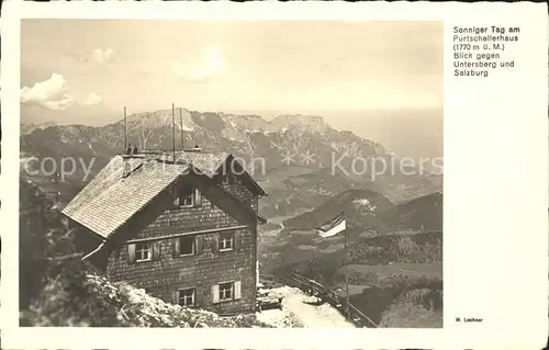 Untersberg Purtschellerhaus Panorama Kat. Salzburg