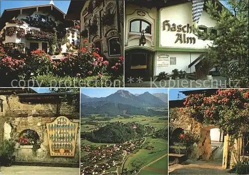 Neubeuern Restaurant Cafe Haschl Alm Festungsmauer Totalansicht Kat. Neubeuern Inn