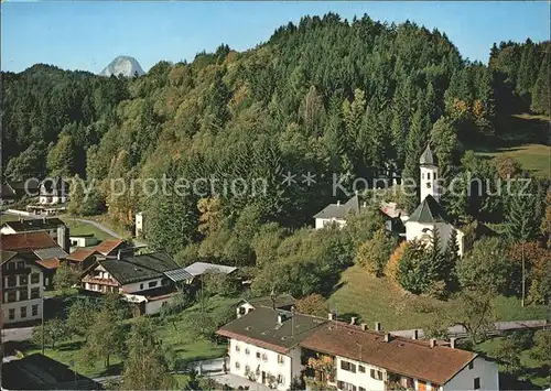 Kiefersfelden Teilansicht mit alter Pfarrkirche Kat. Kiefersfelden