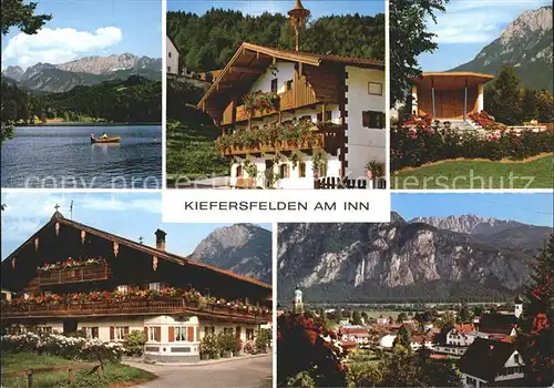 Kiefersfelden mit Kaisergebirge Kurparkanlage Hechtsee Kat. Kiefersfelden