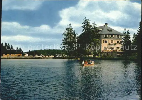 Mummelsee Berghotel Mummelsee Bootspartie Kat. Seebach