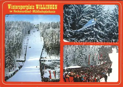 Willingen Sauerland Sprungschanzen Skispringer Zuschauer Kat. Willingen (Upland)