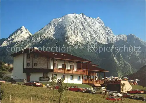 Ramsau Berchtesgaden Gasthof Cafe Schwarzeck mit Watzmann Kat. Ramsau b.Berchtesgaden