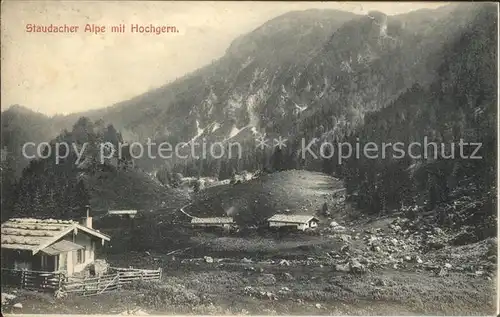 Berchtesgaden Staudacher Alpe mit Hochgern Kat. Berchtesgaden