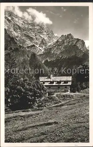 Wimbach Ramsau Jagdschloessl mit Watzmann Kat. Ramsau b.Berchtesgaden