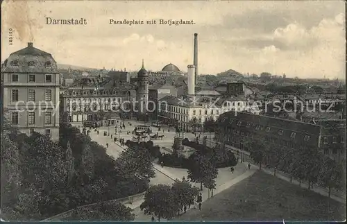 Darmstadt Paradeplatz mit Hofjagdamt Kat. Darmstadt