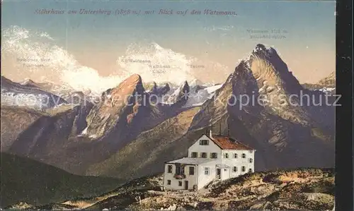 Untersberg Stoehrhaus mit Watzmann Kat. Salzburg