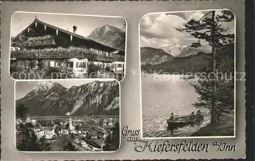 Kiefersfelden mit Hechtsee und Kaisergebirge Kat. Kiefersfelden