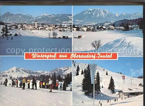 Oberaudorf Panorama Skiliftbetriebe bis Sudelfeld Kat. Oberaudorf