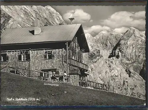 Berchtesgaden Carl von Stahlhaus am Torrenerjoch Landesgrenze Kat. Berchtesgaden