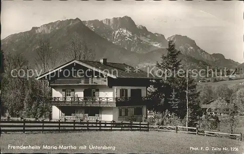 Untersberg Fremdenheim Maria Martha Kat. Salzburg