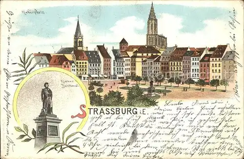 Strassburg Elsass Muenster Kleber Denkmal Kat. Strasbourg