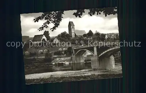 Plochingen Neckerbruecke Kirche Kat. Plochingen