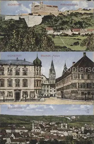 Eichstaett Oberbayern Willibaldsburg Bischoefl Palais Stadtblick Kat. Eichstaett