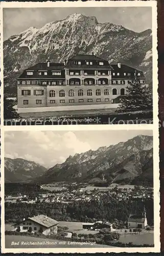 Bad Reichenhall Militaer Erholungsheim Stadtblick mit Lattengebirge Kat. Bad Reichenhall