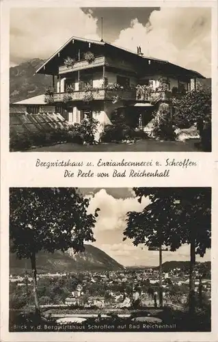 Bad Reichenhall Bergwirtshaus und Enzianbrennerei zum Schroffen Panorama Kat. Bad Reichenhall