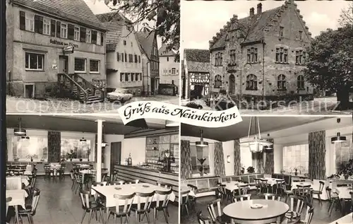 Neunkirchen Mosbach Gasthaus zum Loewen Speisesaal Gastraum Kat. Neunkirchen