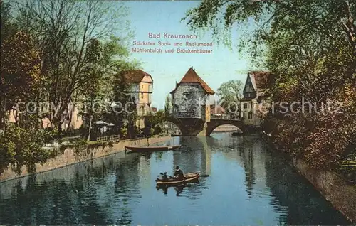 Bad Kreuznach Muehlenteich und Brueckenhaeuser Kat. Bad Kreuznach